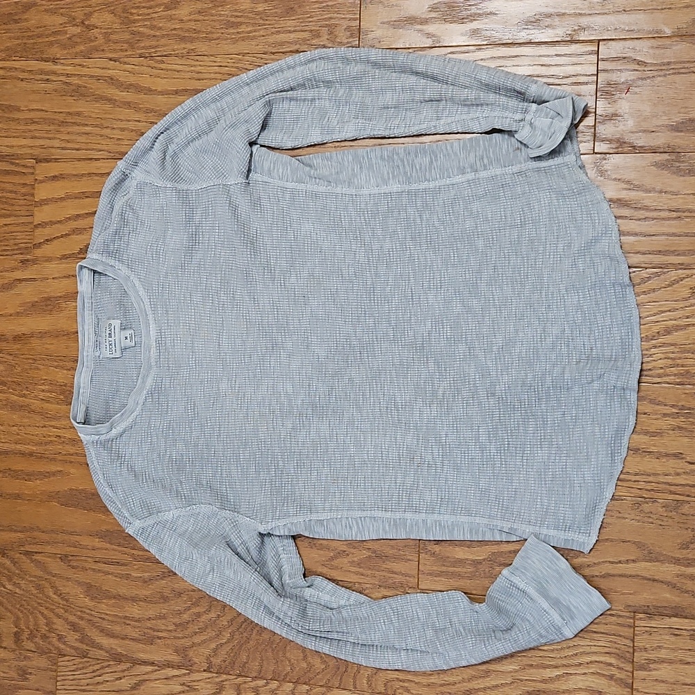 Lucky Brand Gray Long Sleeve Lived in Thermal Size Medium